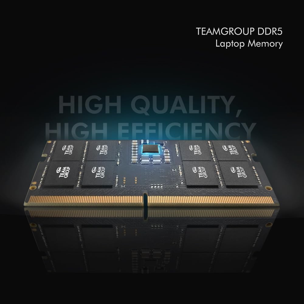 TEAMGROUP Elite SODIMM DDR5 RAM 32GB (2x16GB) 4800MHz (PC5-38400) CL40 Non-ECC Unbuffered 1.1V 262 Pin Laptop Memory Module Ram - TED532G4800C40DC-S01