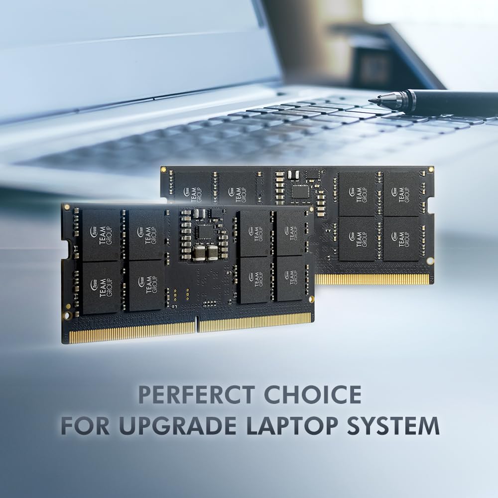 TEAMGROUP Elite SODIMM DDR5 RAM 32GB (2x16GB) 4800MHz (PC5-38400) CL40 Non-ECC Unbuffered 1.1V 262 Pin Laptop Memory Module Ram - TED532G4800C40DC-S01