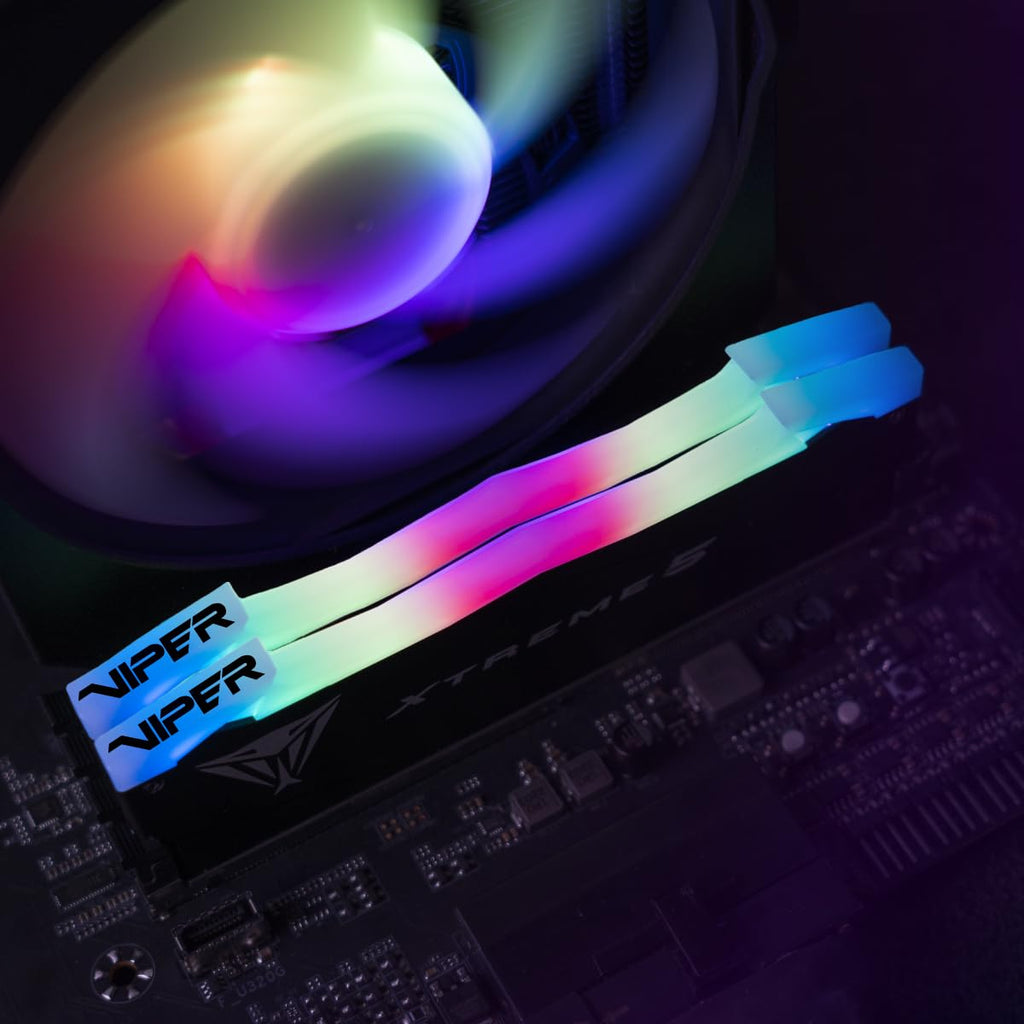 Patriot Memory Viper Xtreme 5 RGB DDR5 RAM 32GB (2X16GB) 8000MT/s CL38 UDIMM Desktop Gaming Memory Kit - PVXR532G80C38K