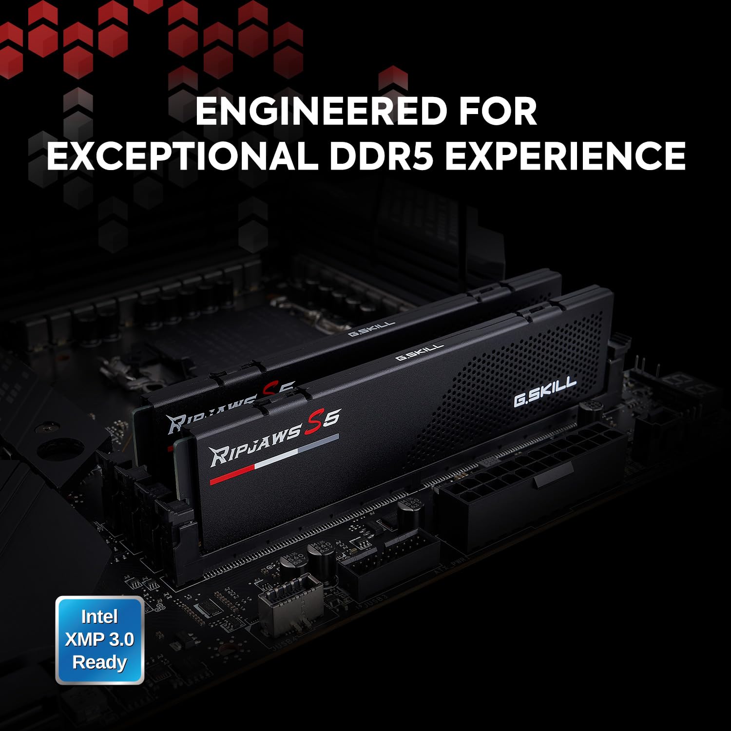 G.Skill RipJaws S5 Series (Intel XMP) 32GB (2 x 16GB) DDR5 RAM 6400 CL32 Dual Channel Desktop RAM F5-6400J3239G16GX2-RS5K (matte black)