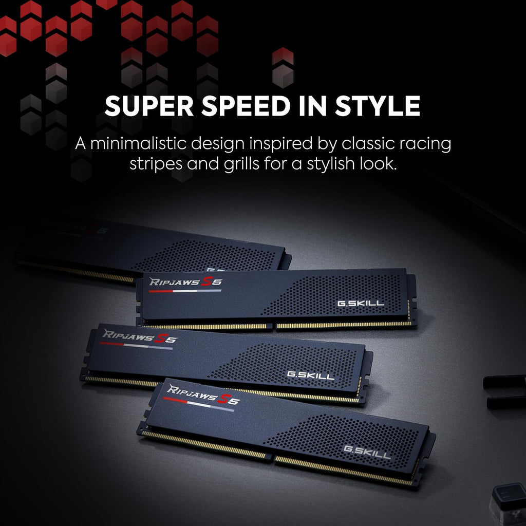 G.Skill RipJaws S5 Series (Intel XMP) 32GB (2 x 16GB) DDR5 RAM 6400 CL32 Dual Channel Desktop RAM F5-6400J3239G16GX2-RS5K (matte black)
