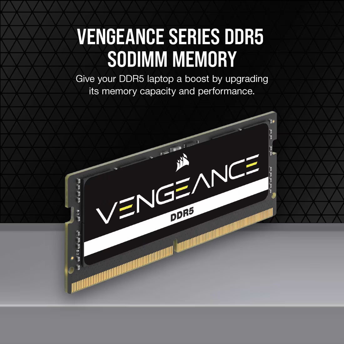 Corsair VENGEANCE DDR5 RAM SODIMM 16GB (1x16GB) DDR5 RAM 4800MT/s (PC5-38400) CL40 Intel XMP iCUE Compatible Laptop Memory - Black (CMSX16GX5M1A4800C40)