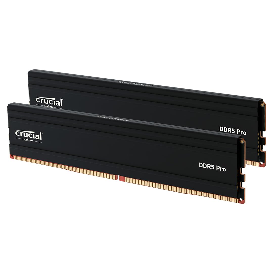 Crucial DDR5 Pro RAM 64GB 5600MHz desktop memory dual channel kit