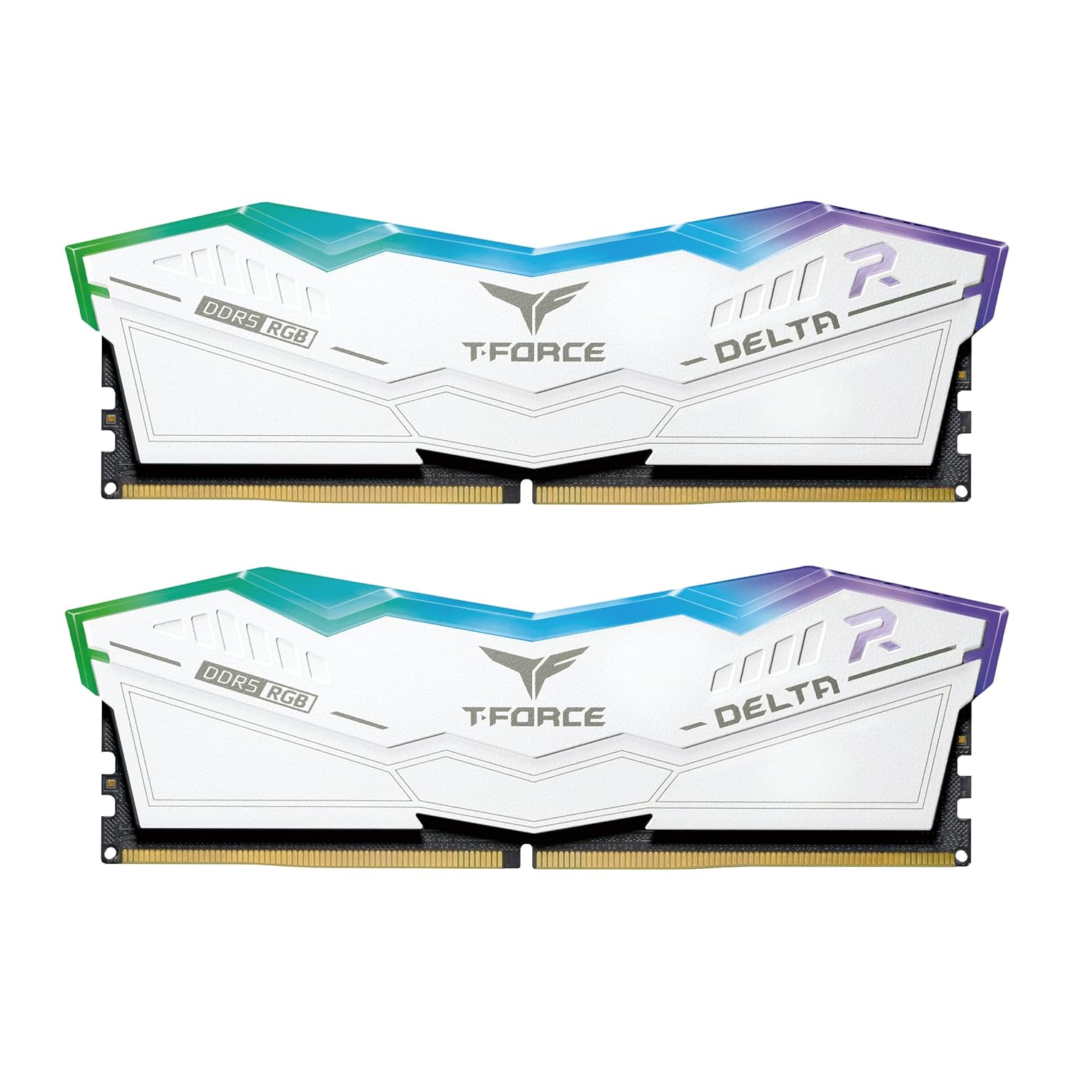 TeamGroup T-Force Delta DDR5 RAM 32GB 6000MHz RGB gaming memory dual channel kit white