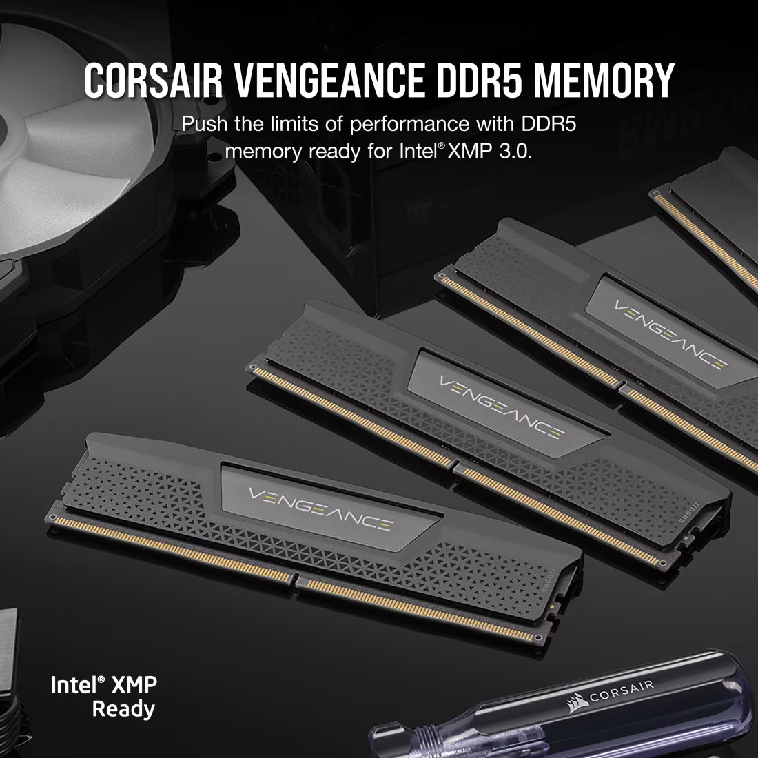 CORSAIR VENGEANCE DDR5 RAM 32GB (2x16GB) 5600MHz Intel XMP Desktop Computer Memory - Black (CMK32GX5M2B5600C40)