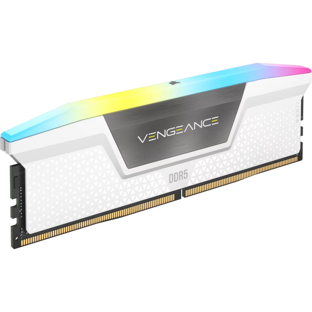 CORSAIR Vengeance RGB DDR5 RAM 32GB (2x16GB) 6000MHz CL36 Intel XMP iCUE Compatible Computer Memory - White (CMH32GX5M2E6000C36W)